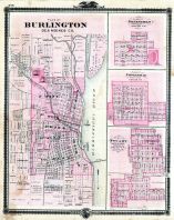 Burlington, Greenfield, Fontanelle, Stuart, Iowa 1875 State Atlas